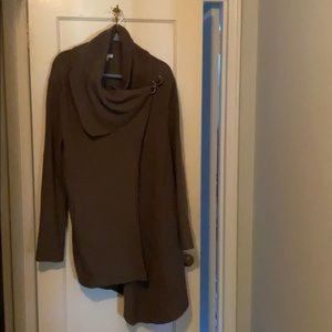 Garnet Hill Asymmetrical wool coat Portobello